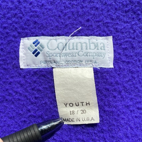 Vintage Columbia Fleece 1/2 Zip Hooded Anorak Jacket: Size Small - Picture 8 of 10
